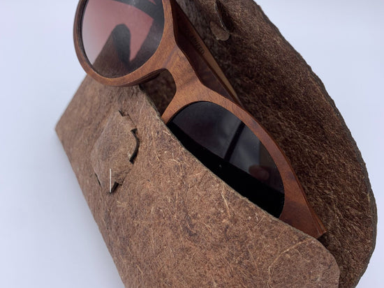 brown sunglasses case