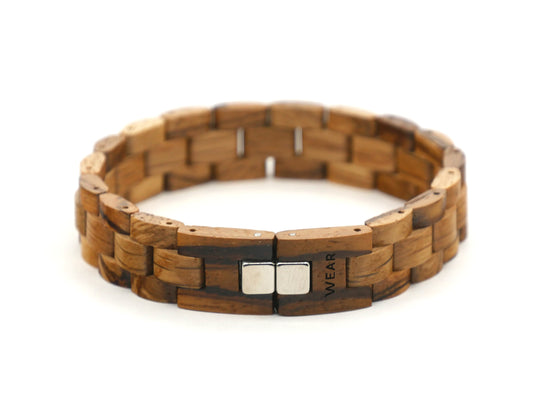 Wooden zebrano bracelet